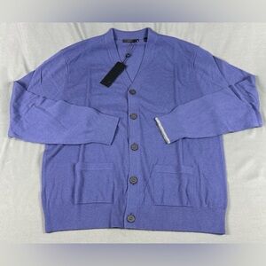 Greyson Sweater Cheyenne Cardigan XL Honeycreeper Purple Nylon Wool